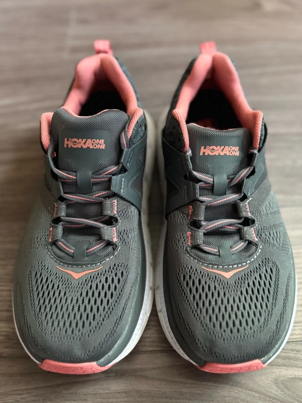 Hoka Gaviota 2 Women's Black with Coral Support Stability Running Shoe